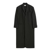 Pinstripe Oversized Winterjas Soulland , Black , Unisex