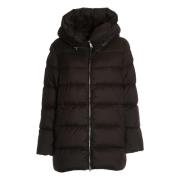 Stijlvolle Down Coat voor Vrouwen add , Black , Dames