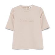 Beige T-shirts en Polos met Ritssluiting Max Mara , Beige , Dames