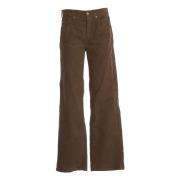 Wijde Pijp Fluweel Jeans Marrone Department Five , Brown , Dames