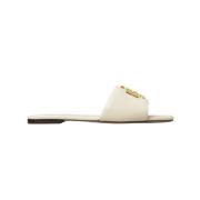 Eleanor Slide Platte Sandalen Tory Burch , Beige , Dames