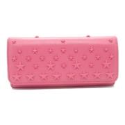 Pre-owned Leather wallets Jimmy Choo Pre-owned , Pink , Dames