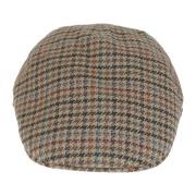 Bruin Beige Geruit Wollen Muts Borsalino , Brown , Heren