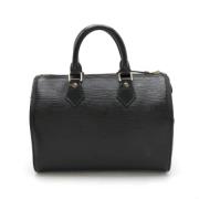 Pre-owned Leather handbags Louis Vuitton Vintage , Black , Dames