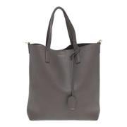 Pre-owned Leather shoulder-bags Saint Laurent Vintage , Gray , Dames