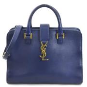 Pre-owned Leather handbags Saint Laurent Vintage , Blue , Dames