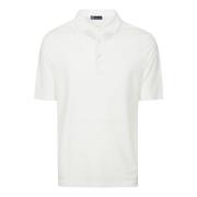 Witte Katoenen Polo Shirt Knoopsluiting Hindustrie , White , Heren