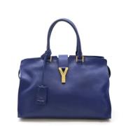 Pre-owned Leather handbags Yves Saint Laurent Vintage , Blue , Dames