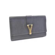 Pre-owned Leather clutches Saint Laurent Vintage , Black , Dames