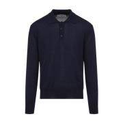 Navy Blue Tonal ADC Polo Ami Paris , Blue , Heren