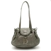 Pre-owned Leather dior-bags Dior Vintage , Gray , Dames