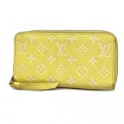 Pre-owned Leather wallets Louis Vuitton Vintage , Yellow , Dames