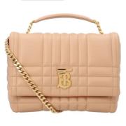 Leather handbags Burberry , Beige , Dames