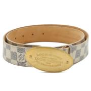 Pre-owned Canvas belts Louis Vuitton Vintage , Beige , Heren