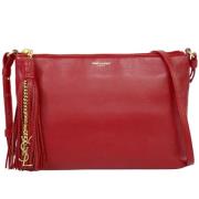 Pre-owned Leather shoulder-bags Yves Saint Laurent Vintage , Red , Dam...