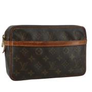 Pre-owned Canvas clutches Louis Vuitton Vintage , Brown , Dames