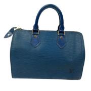 Pre-owned Leather handbags Louis Vuitton Vintage , Blue , Dames