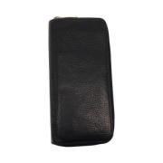 Pre-owned Leather wallets Louis Vuitton Vintage , Black , Heren