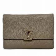 Pre-owned Leather wallets Louis Vuitton Vintage , Gray , Dames