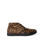 Leopard Print Mid-Top Sneakers Schoenen Dolce & Gabbana , Multicolor ,...