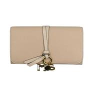 Pre-owned Leather wallets Chloé Pre-owned , Beige , Dames