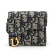 Pre-owned Canvas wallets Dior Vintage , Blue , Dames