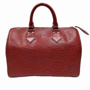 Pre-owned Leather handbags Louis Vuitton Vintage , Red , Dames