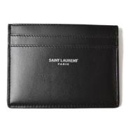 Pre-owned Leather wallets Yves Saint Laurent Vintage , Black , Dames