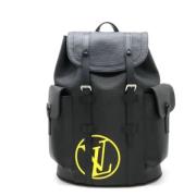 Pre-owned Leather backpacks Louis Vuitton Vintage , Black , Dames