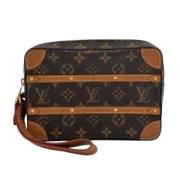 Pre-owned Canvas clutches Louis Vuitton Vintage , Brown , Dames