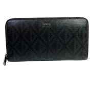 Pre-owned Leather wallets Dior Vintage , Black , Dames