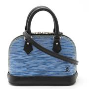 Pre-owned Leather handbags Louis Vuitton Vintage , Blue , Dames