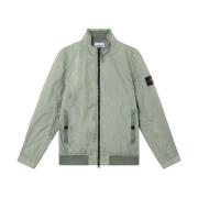 Groene Nylon Ritsjas met Badge Stone Island , Green , Heren