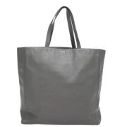 Pre-owned Leather totes Saint Laurent Vintage , Gray , Dames