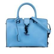 Pre-owned Leather handbags Yves Saint Laurent Vintage , Blue , Dames