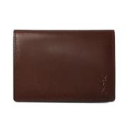 Pre-owned Leather wallets Yves Saint Laurent Vintage , Brown , Dames