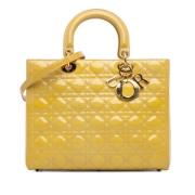 Pre-owned Leather dior-bags Dior Vintage , Yellow , Dames