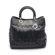 Pre-owned Leather handbags Dior Vintage , Black , Dames