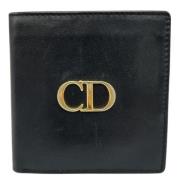 Pre-owned Leather wallets Dior Vintage , Black , Dames