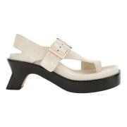 Lage Hak Sandaal Ease Loewe , Beige , Dames