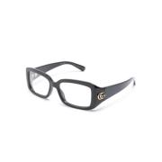 Klassiek Zwart Optisch Montuur Gucci , Black , Dames