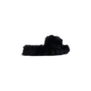 Faux Fur Instap Pantoffels Stutterheim , Black , Dames