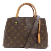 Pre-owned Canvas handbags Louis Vuitton Vintage , Brown , Dames