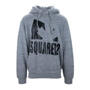 Heren Sweatshirt met Veters Dsquared2 , Gray , Heren