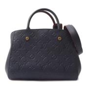 Pre-owned Canvas handbags Louis Vuitton Vintage , Blue , Dames