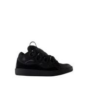 Zwarte Synthetische Curb Sneakers Lanvin , Black , Heren