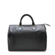 Pre-owned Leather handbags Louis Vuitton Vintage , Black , Dames