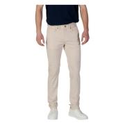 Slim Pants Lente/Zomer Collectie Katoen Jeckerson , Beige , Heren