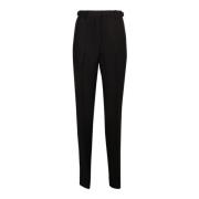 Zwarte hoge taille broek Msgm , Black , Dames