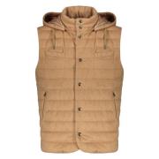 Bodywarmer donsjack met afneembare capuchon Herno , Brown , Heren